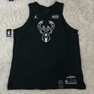 MILWAUKEE BUCKS BLACK ALL STAR LA 2018 JERSEY GIANNIS ANTETOKOUNMPO